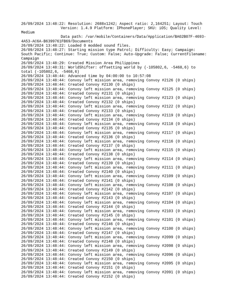 Debug Log | PDF | Convoy | Water Transport