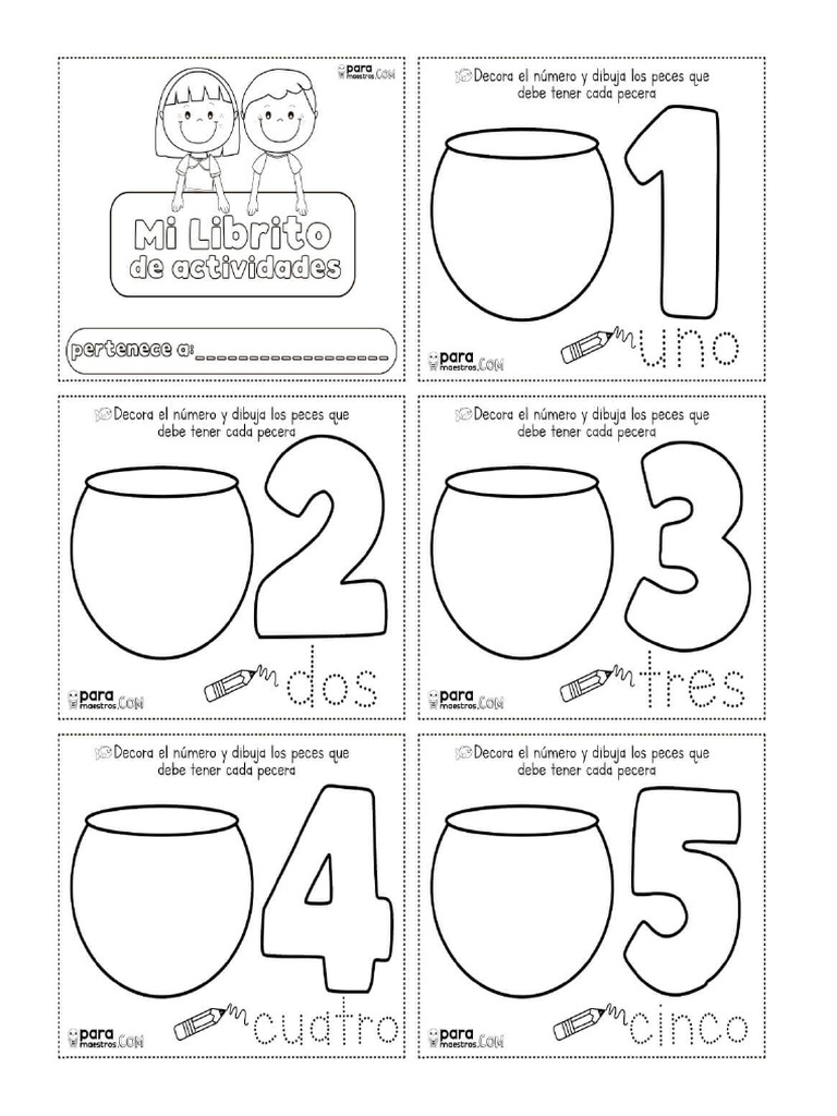 Ejercicios de CONTEO Del 1 Al 10 | PDF