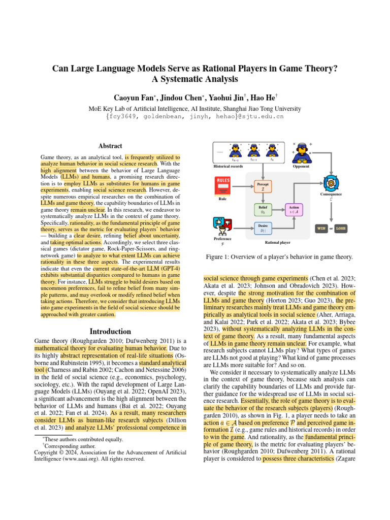 Game Theory LLM | PDF | Game Theory | Social Sciences