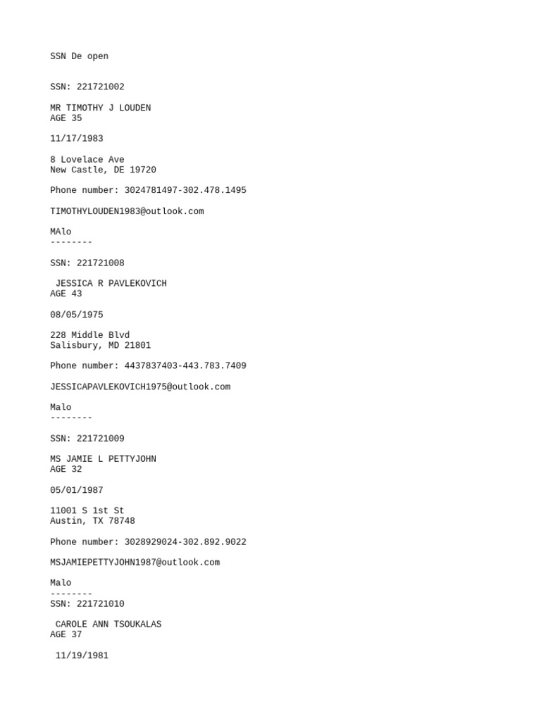 SSN Records Overview | PDF