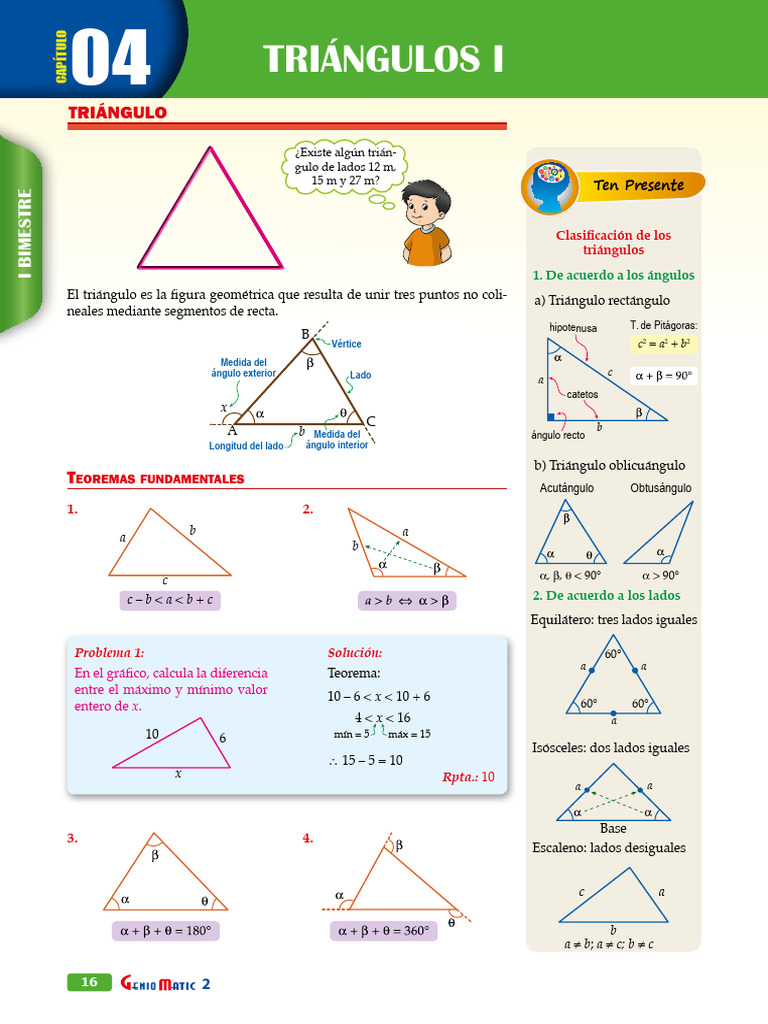 Teoremas y Problemas de Triángulos | PDF | Triángulo | Geometria clasica