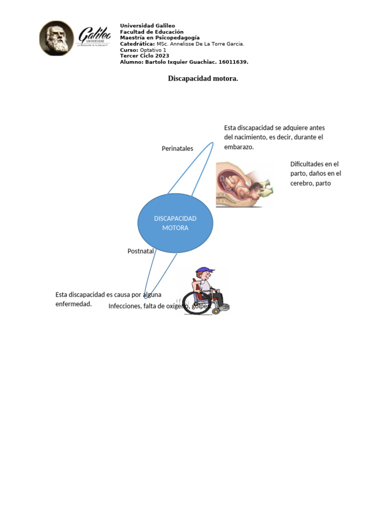 Causas y Consecuencias de Discapacidad Motora | PDF | Enfermedades y ...