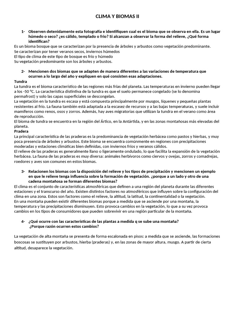 Biomas y Clima en Argentina | PDF | Clima | Ciencias de la Tierra