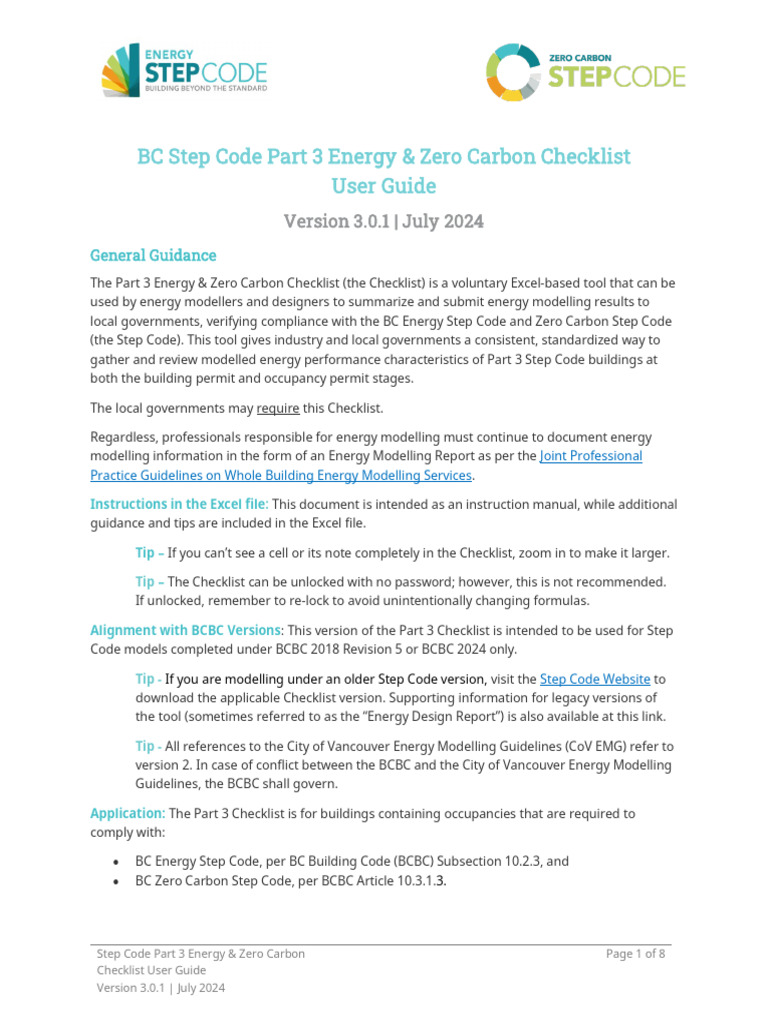 BC Step Code Part 3 Checklist Guide | PDF | Ventilation (Architecture ...