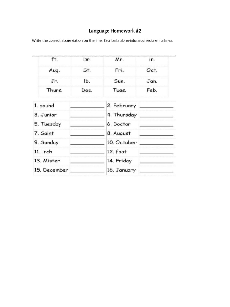 Homework #2 Sheets | PDF | Games & Activities | Foreign Language Studies