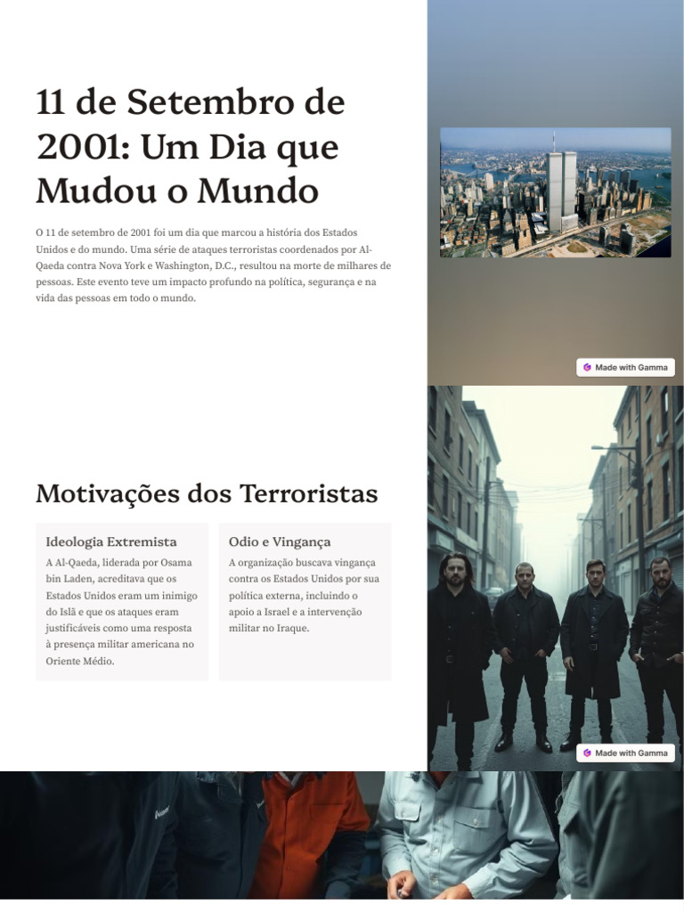 Impacto Global do 11 de Setembro | PDF | Ataques de 11 de Setembro | Al ...