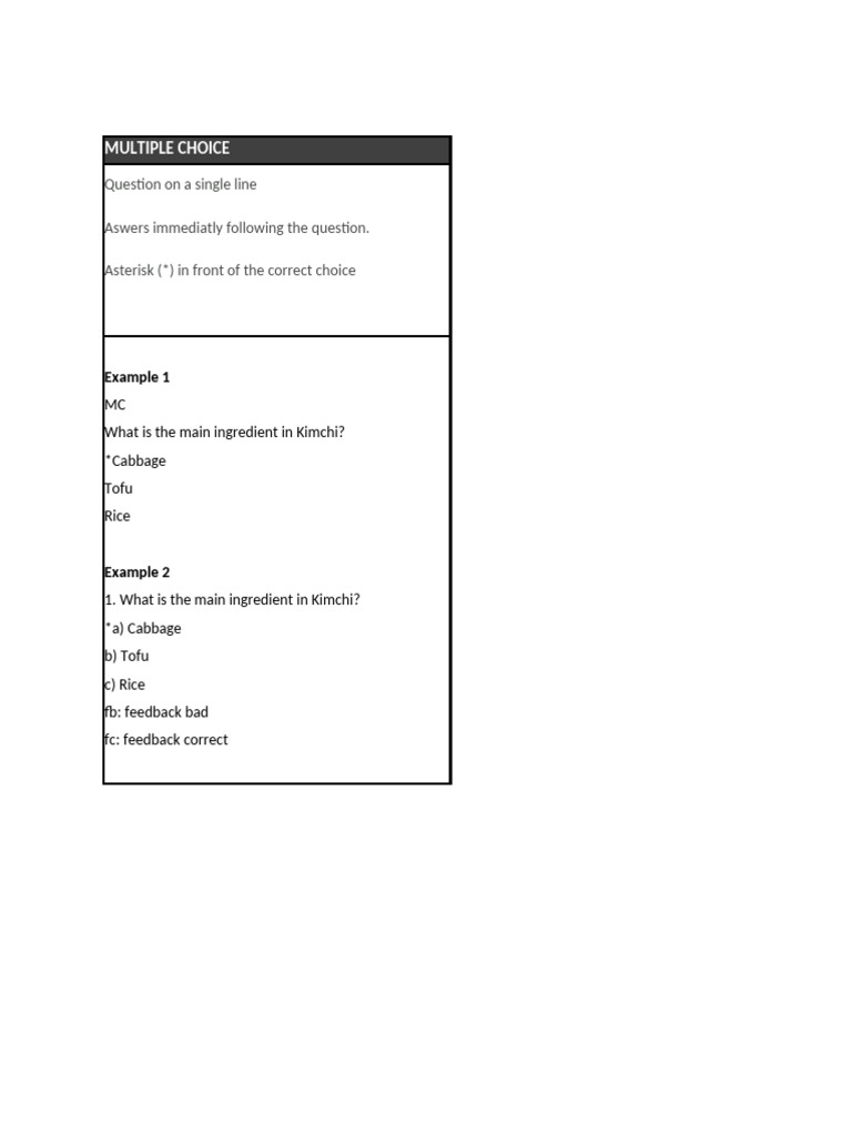 Question Formatting Guide for Assessments | PDF | Teaching Methods ...