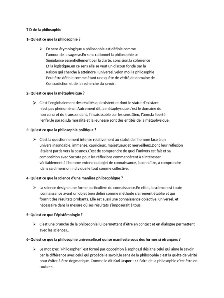 Introduction à la philosophie et science | PDF | Vérité | Métaphysique