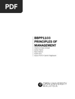 BBPP1103 - Principles of Management V Dec Sem Jan 2012