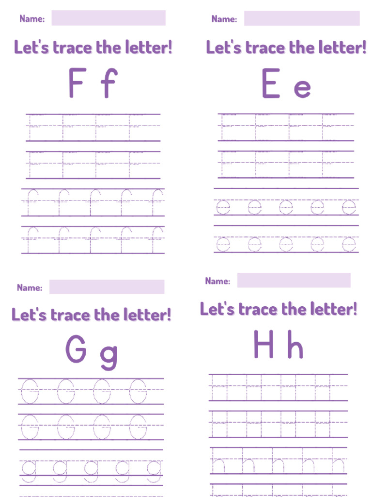 Letter Tracing | PDF