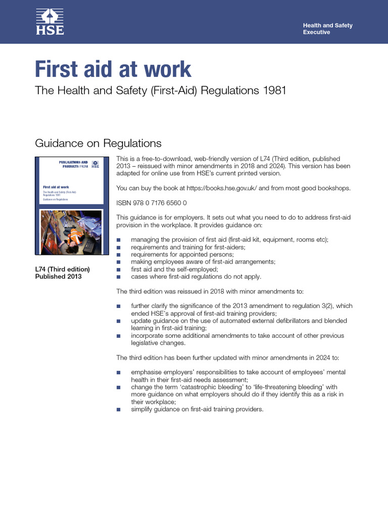 First Aid at Work | PDF | First Aid | Employment