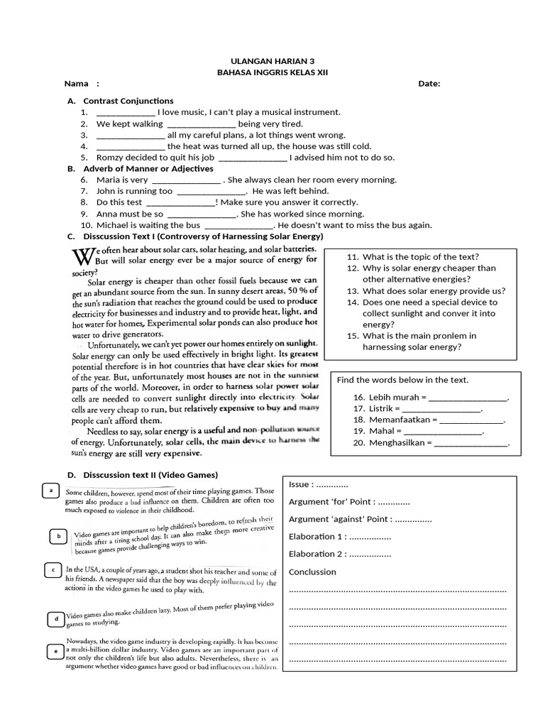 ULANGAN HARIAN 3 | PDF | Language Mechanics | Linguistic Typology