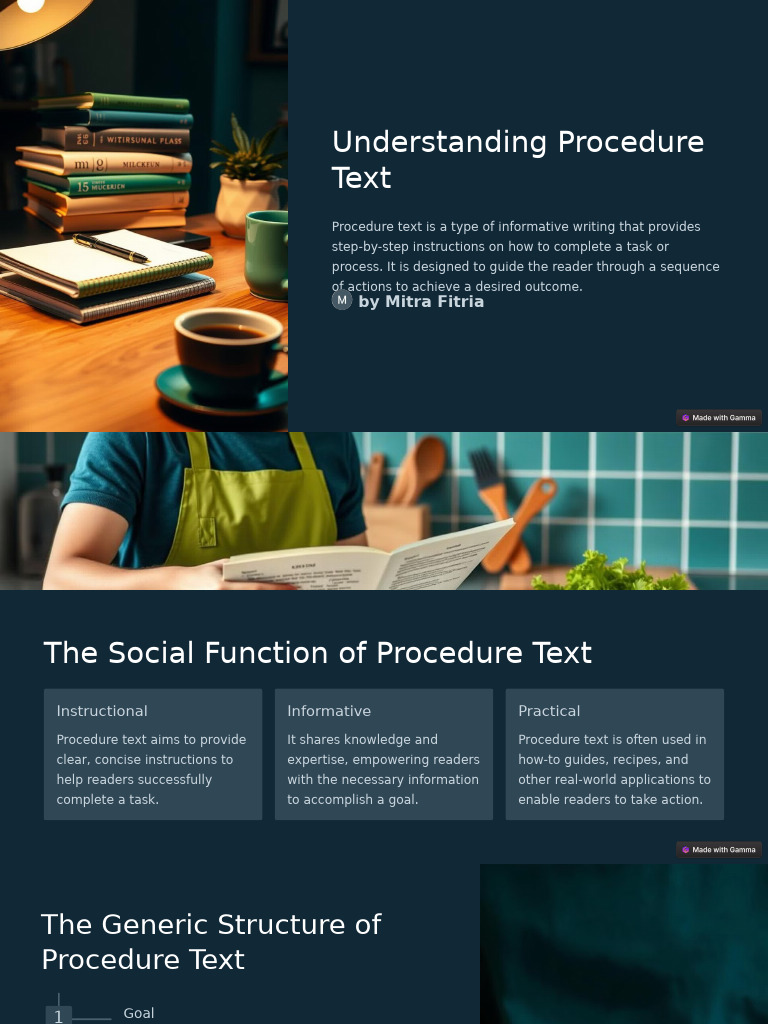 Understanding Procedure Text | PDF