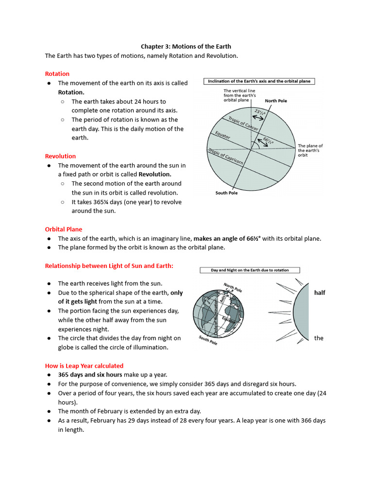 Earth's Motions: Rotation and Revolution | PDF | Agriculture | Equator