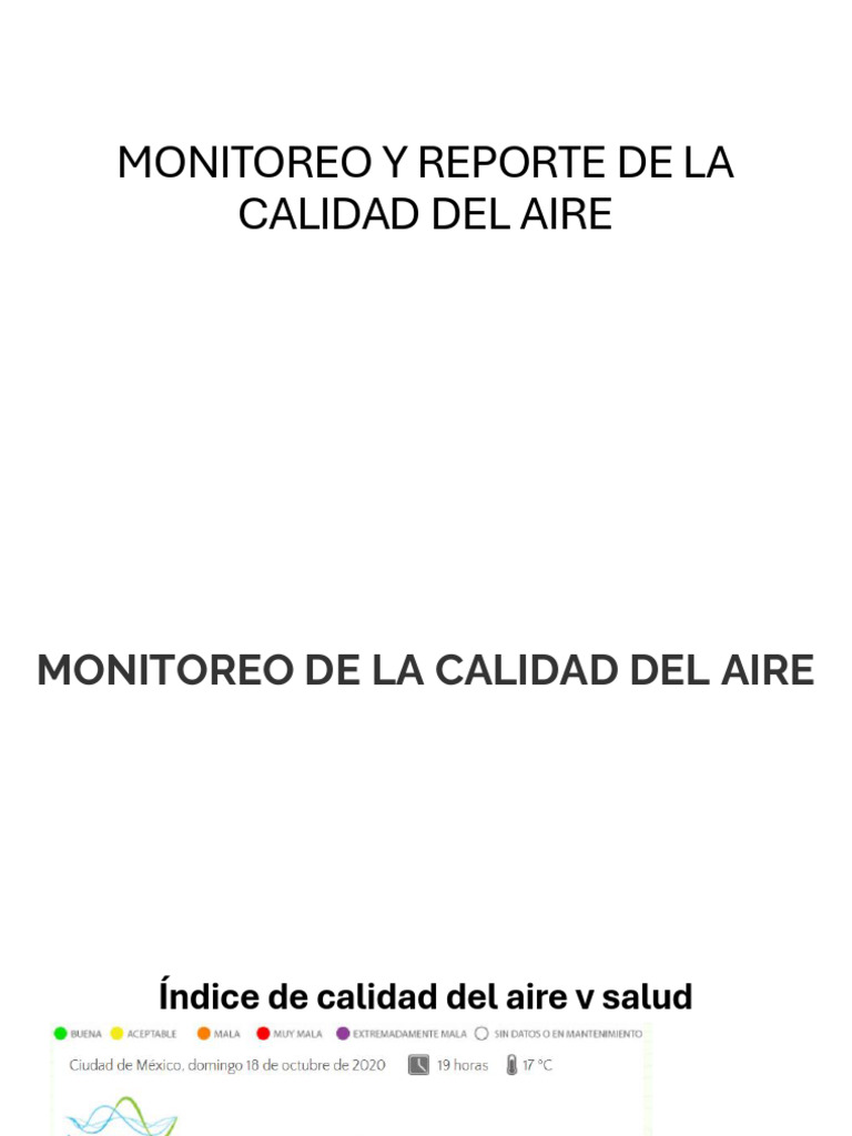 Monitoreo y Calidad del Aire en México | PDF | La contaminación del ...