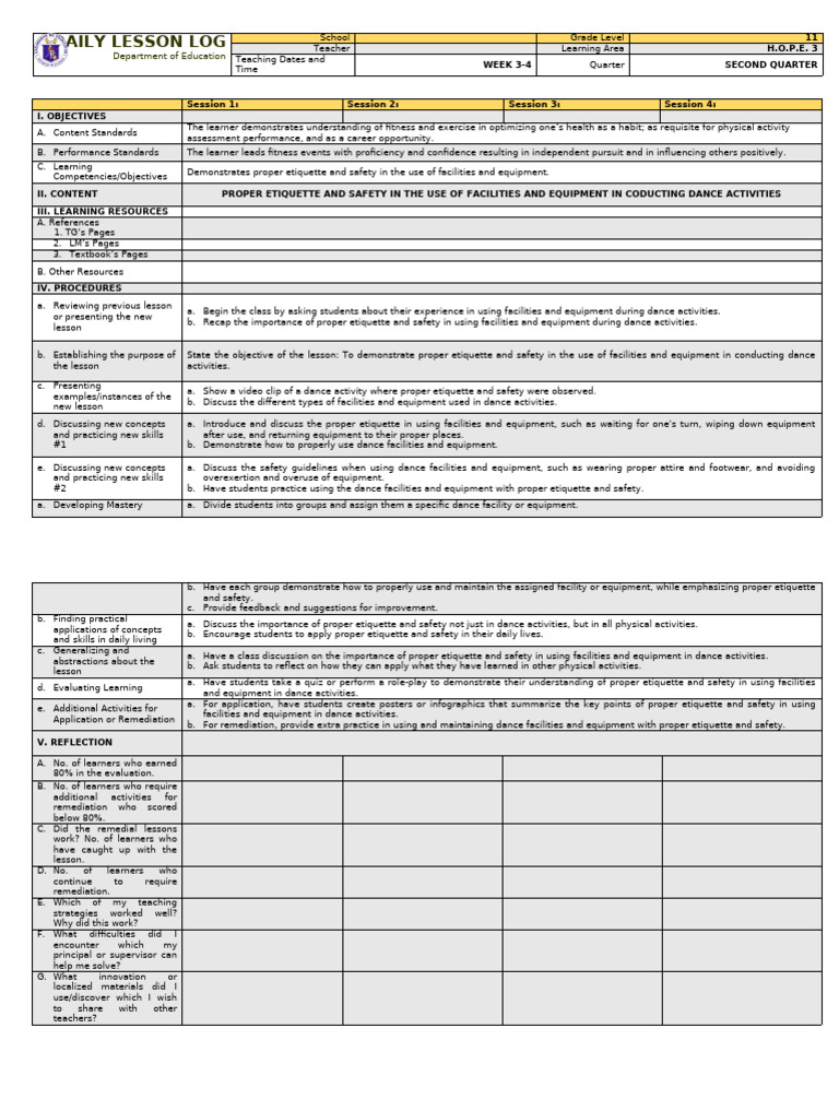 Proper Gym Etiquette in Dance Activities | PDF | Learning | Etiquette