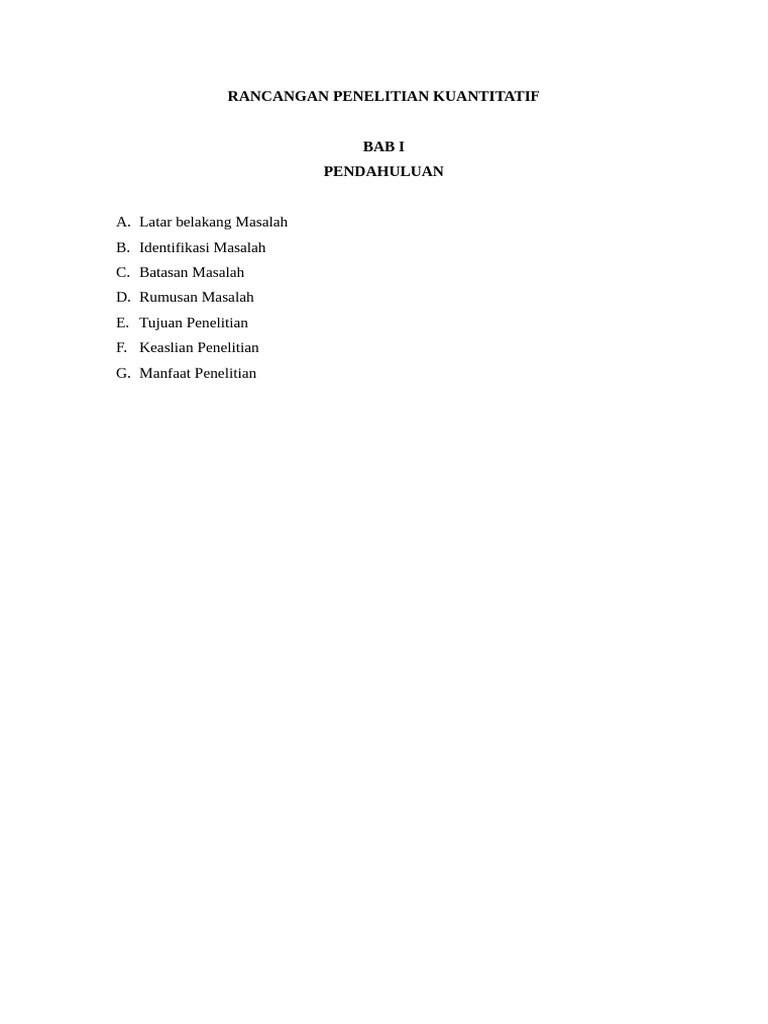 Rancangan Desain Penelitian Kuantitatif | PDF