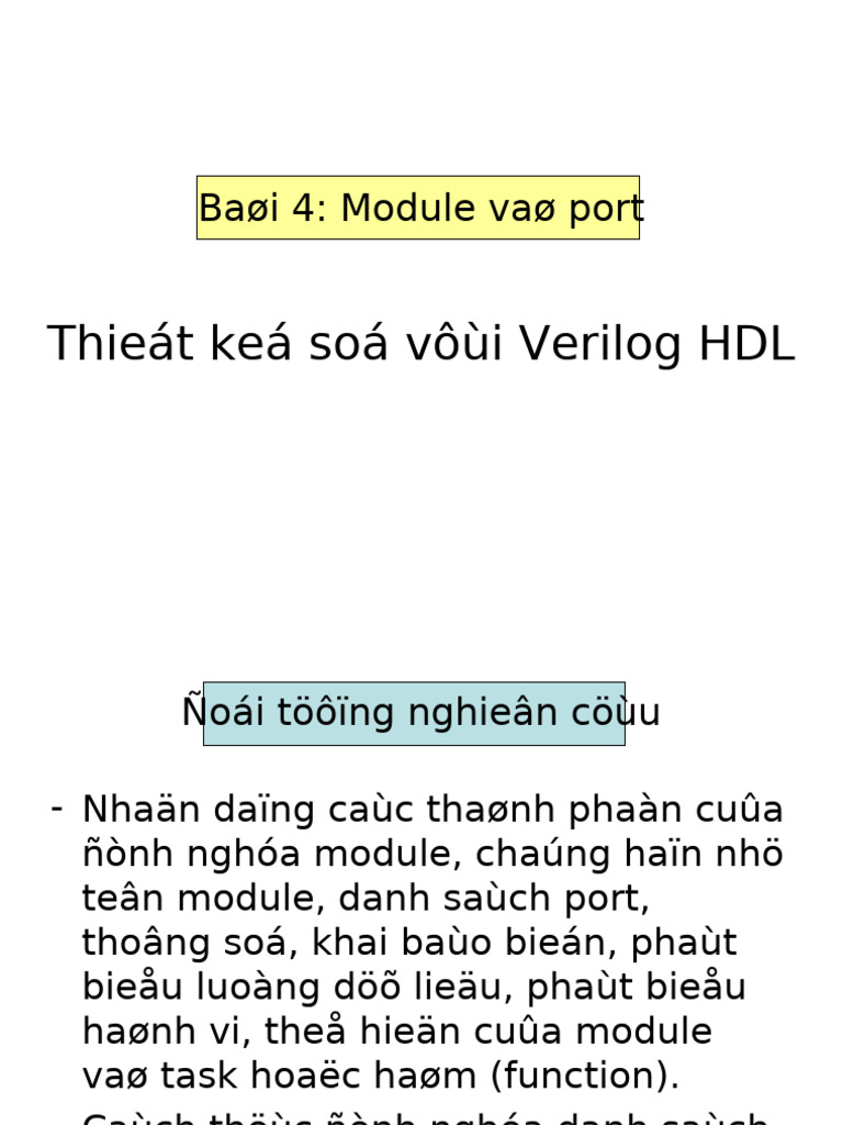 Bai 4 Module Va Port | PDF