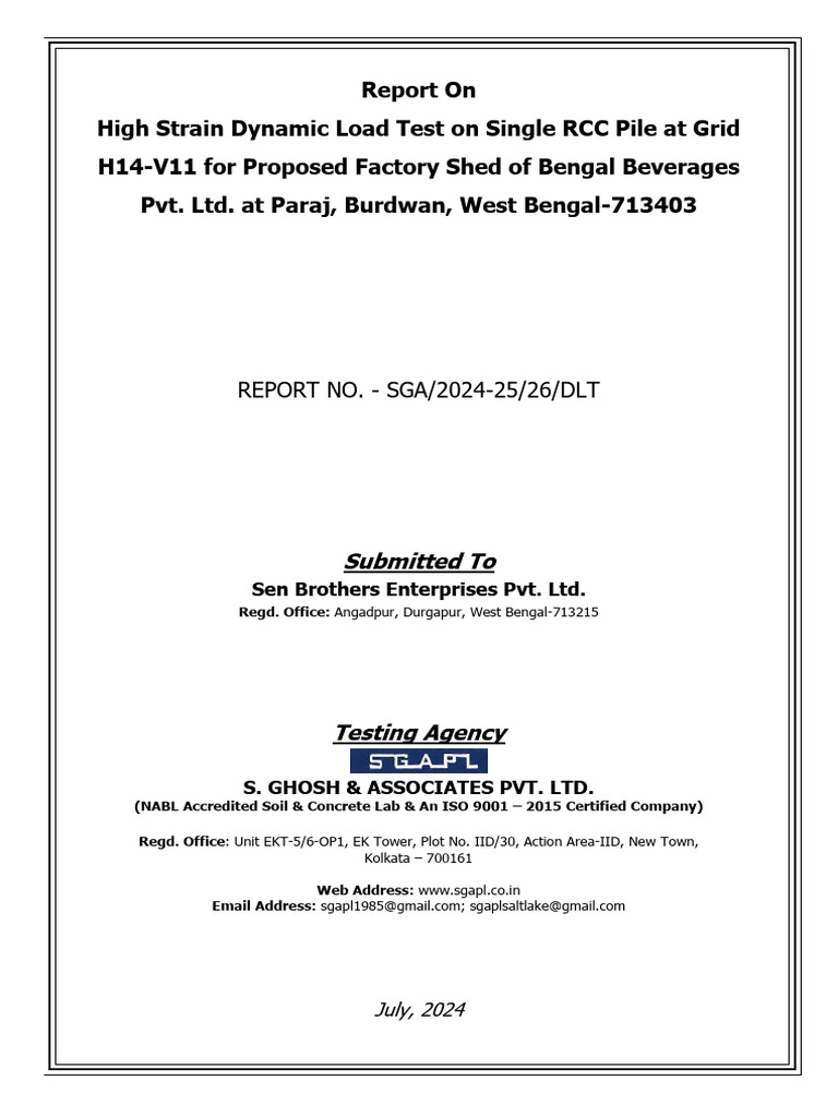 HSDLT Report - Paraj - H14-V11 | PDF | Deep Foundation | Force
