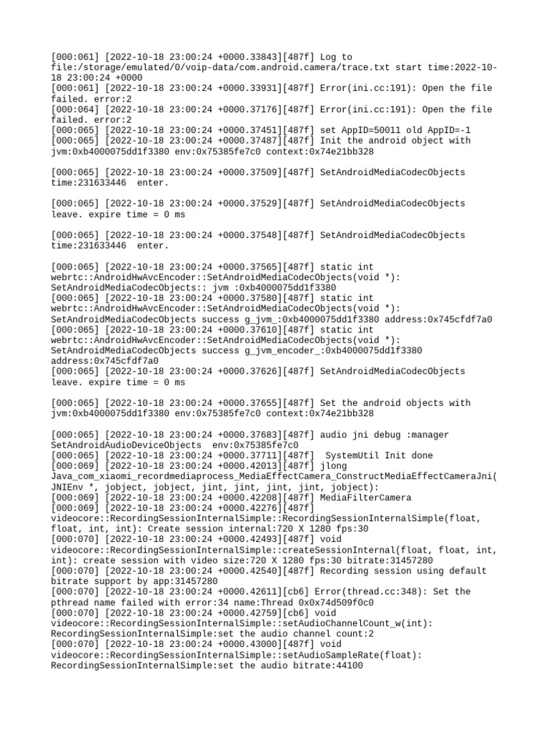 Android Camera Log Errors and Initialization | PDF | Shader | Computing