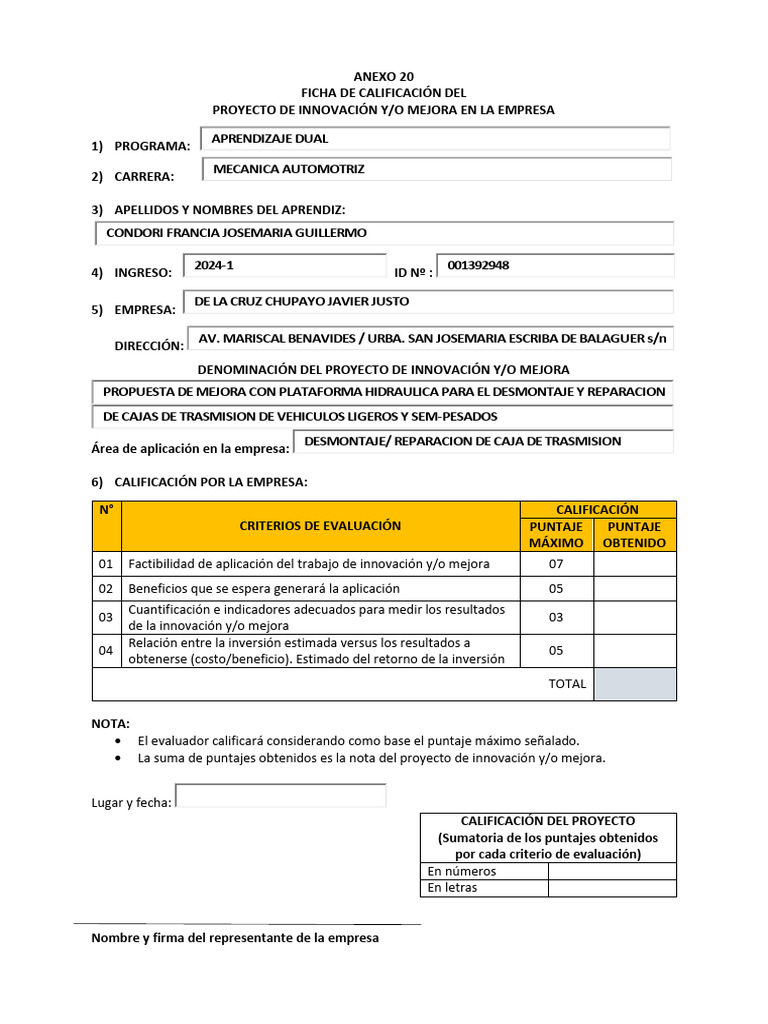 Anexo 20 | PDF