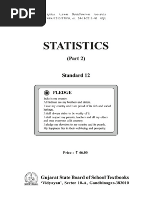 GSEB Class 12 Statistics Part 2 Textbook E.M. | PDF