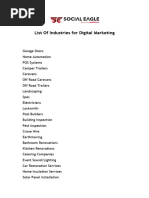 BNI Classifications List 2025 Update | PDF | Business | Advertising