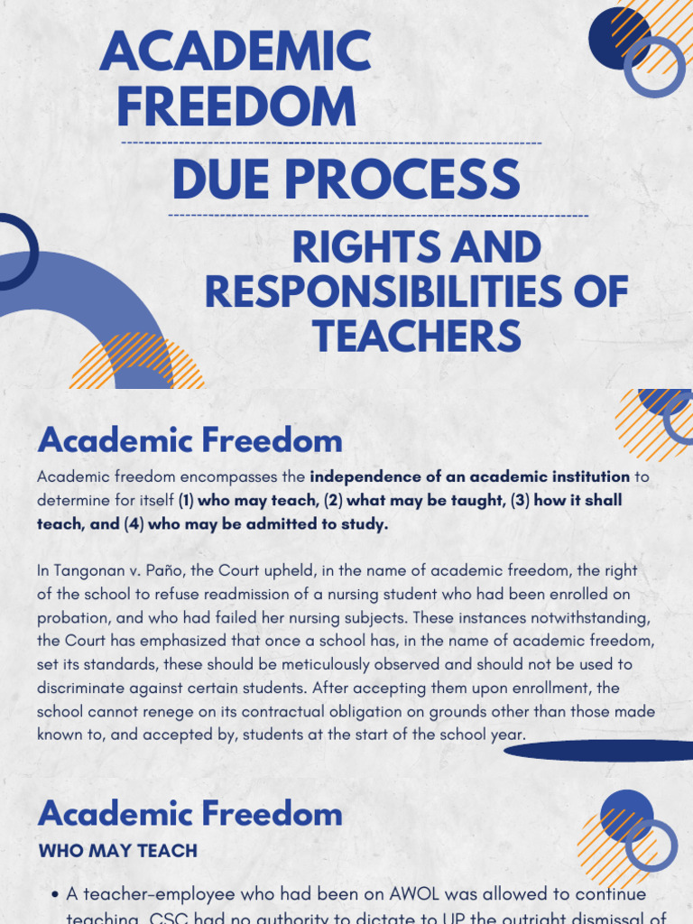 Academic Freedom and Code of Ethics | PDF | Teachers | Judgment (Law)
