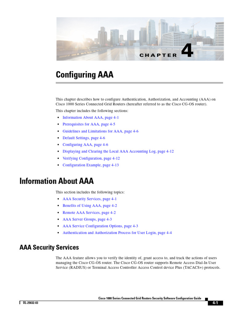 Configuring AAA on Cisco CG-OS Routers | PDF | Radius | Secure Shell