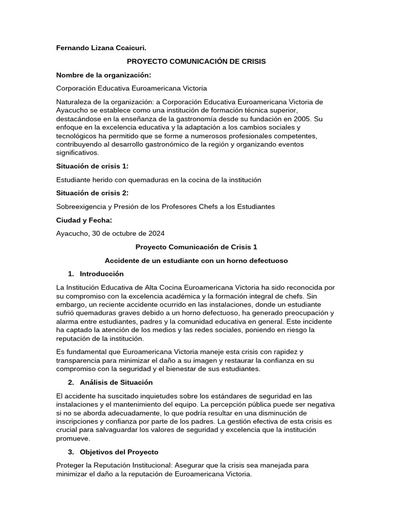 Proyecto de Crisis | PDF | Percepción | Metodología de encuesta