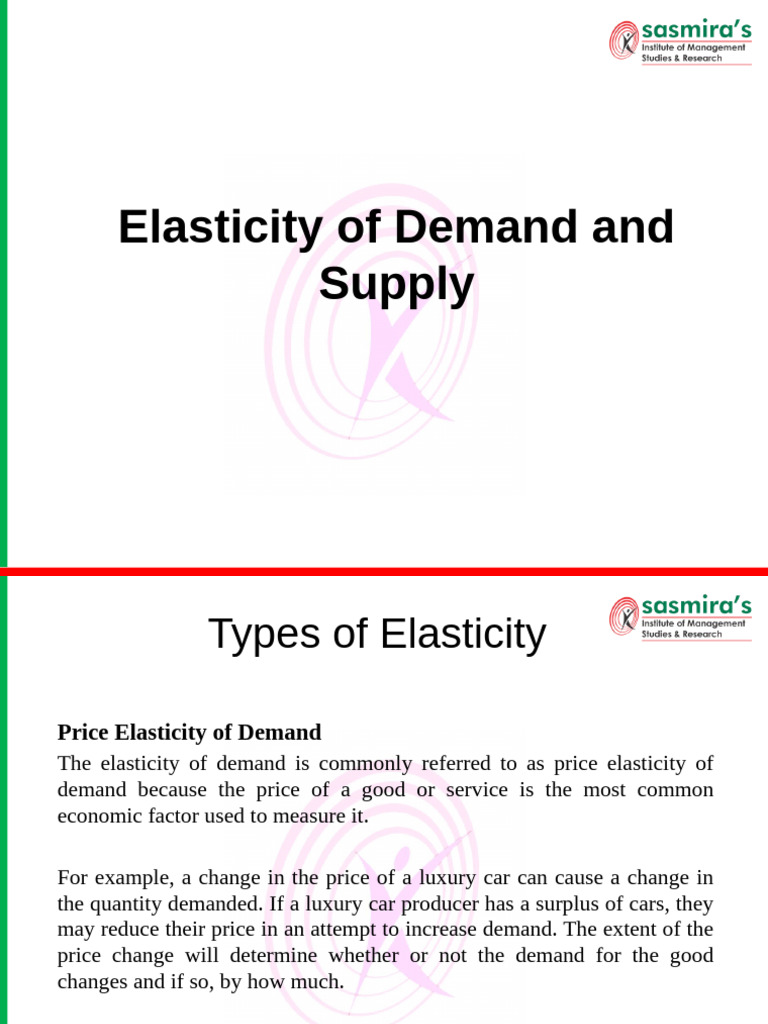 Module 4 (Elasticity of Demand and Supply) | PDF | Elasticity ...