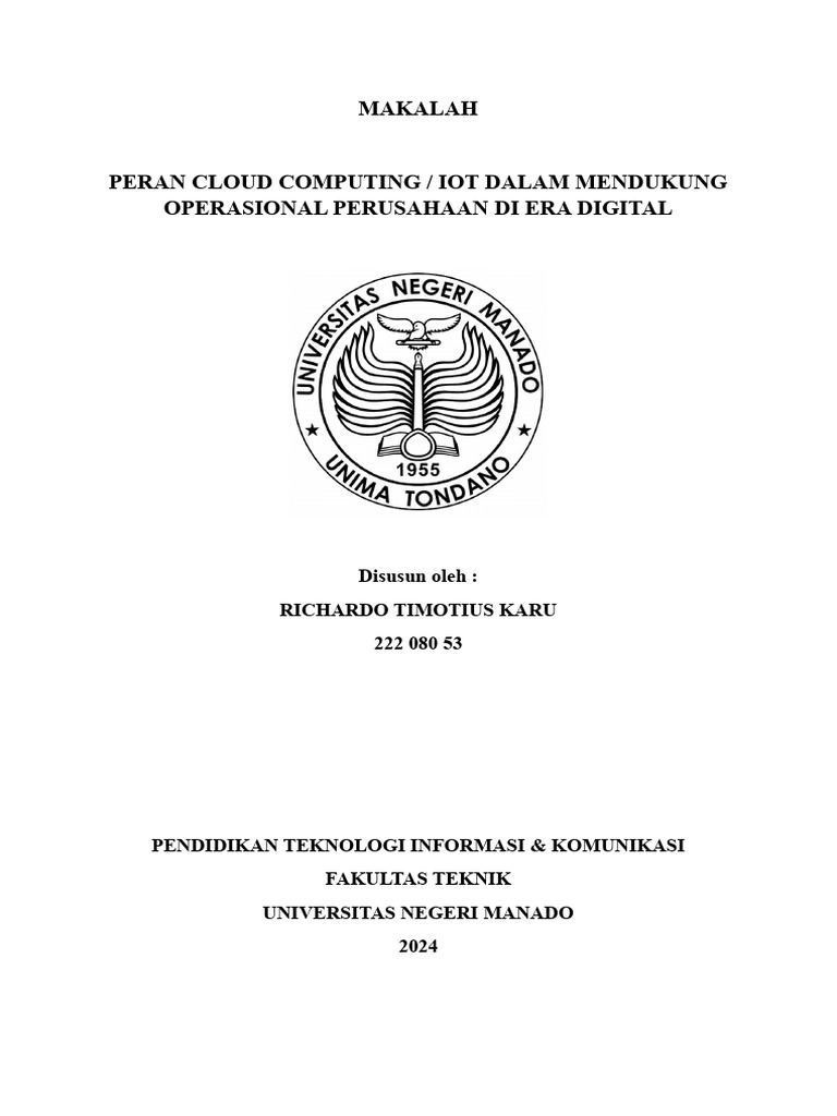 Peran Cloud Computing dan IoT 2024 | PDF | Komputer