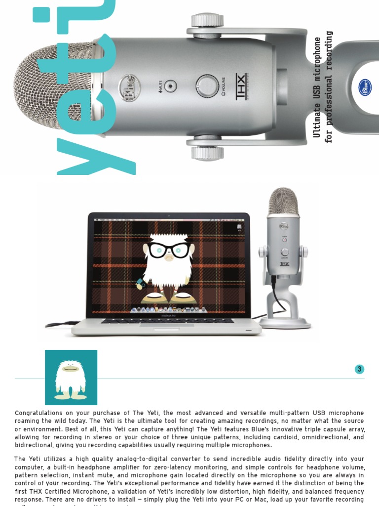 Blue Yeti Pro Manual Microphone Headphones