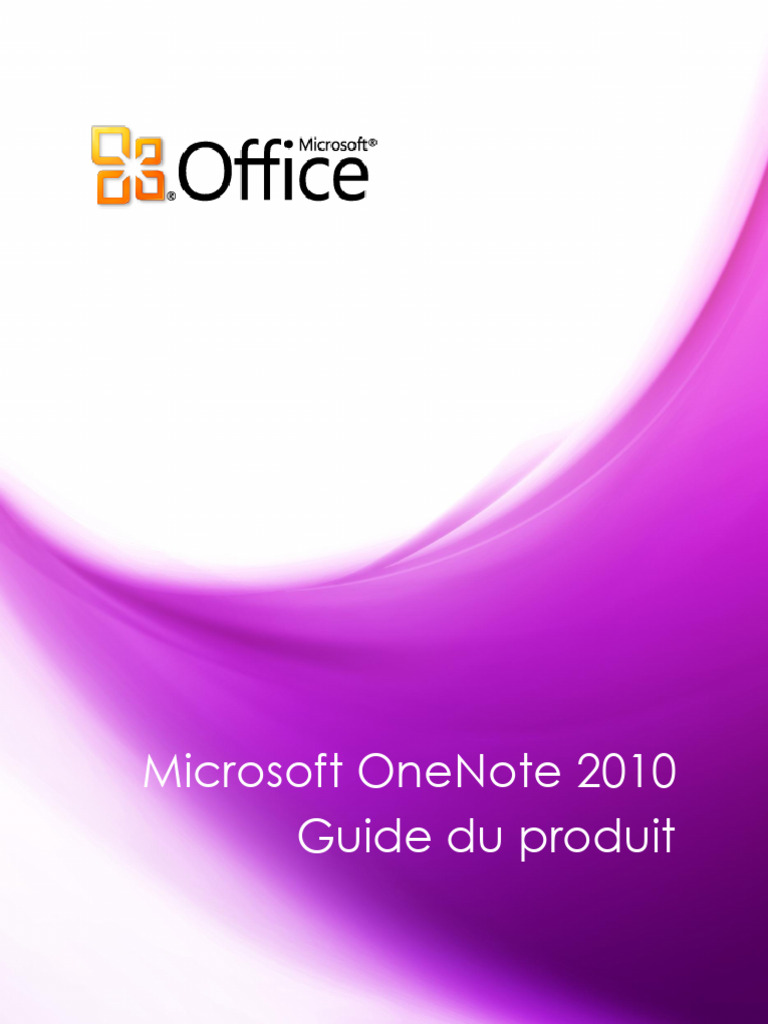 Microsoft OneNote 2010 Product Guide | PDF | Microsoft Office ...