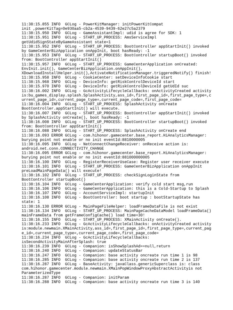 Game Center Application Startup Log | PDF | World Wide Web Consortium ...