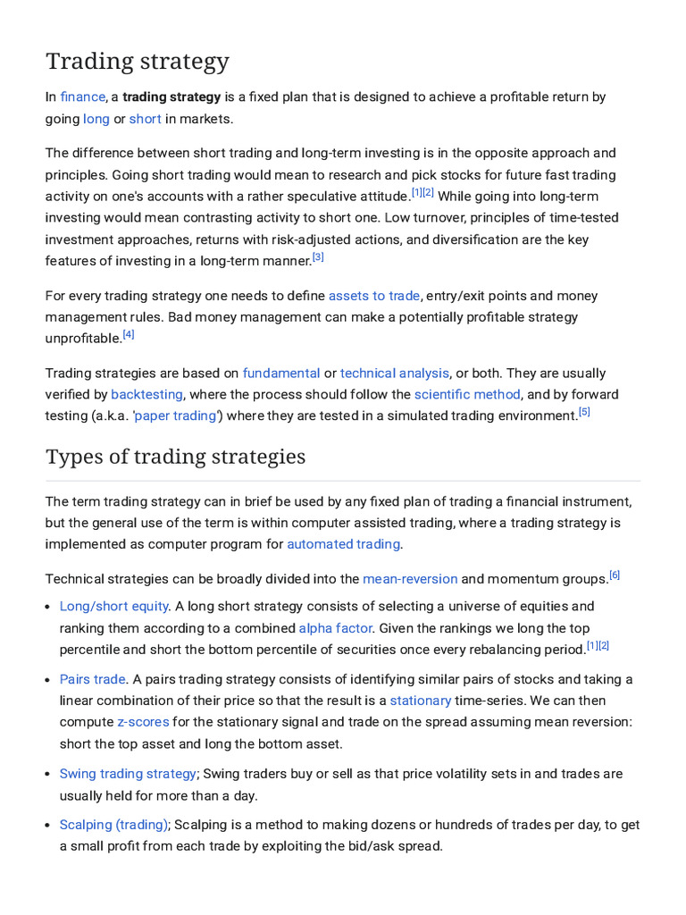 Understanding Trading Strategies | PDF | Investing | Financial Markets
