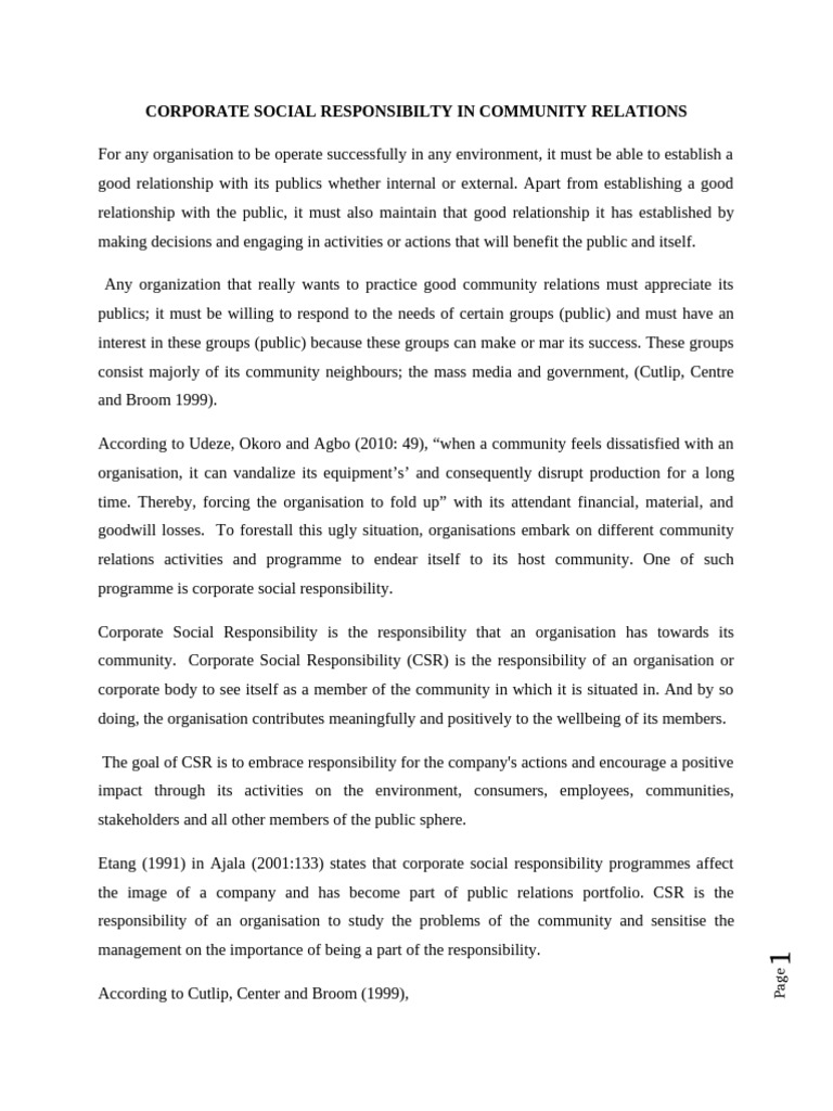 Corporate Social Responsibility Strategies | PDF | Corporate Social ...