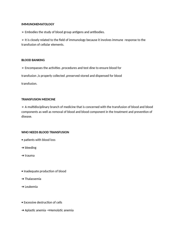 Blood Transfusion and Immunohematology Guide | PDF | Blood Transfusion ...