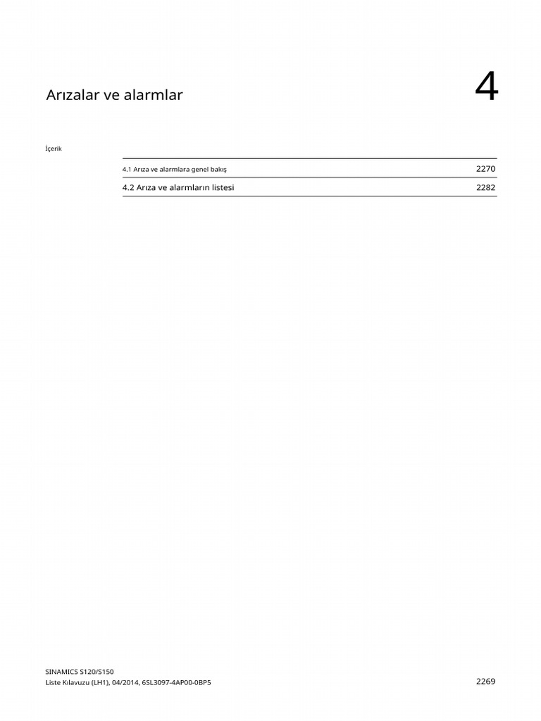 S120 S150 Fault and Alarms LH1 0414 TR | PDF