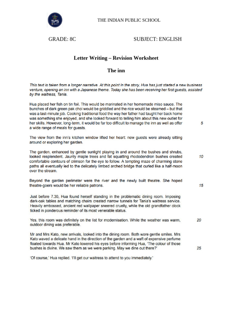 G8 ENG Letter Writing | PDF