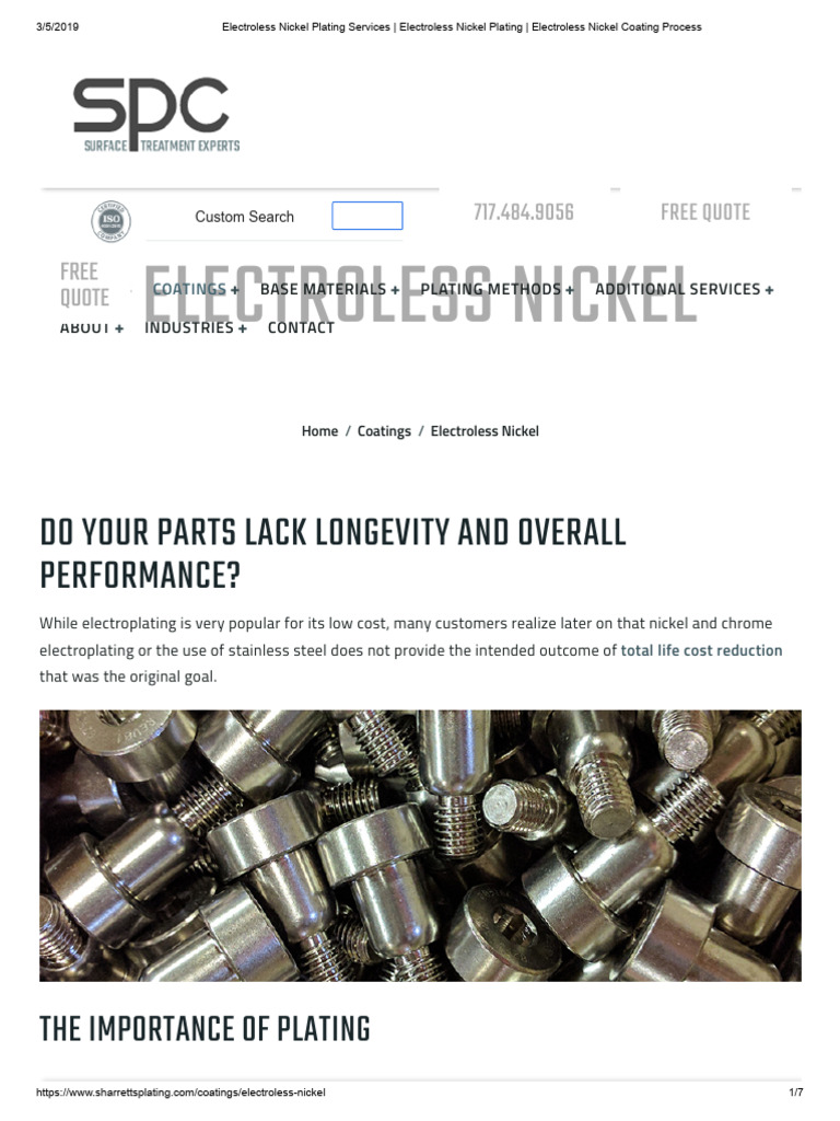 Electroless Nickel Plating Services - Electroless Nickel Plating ...