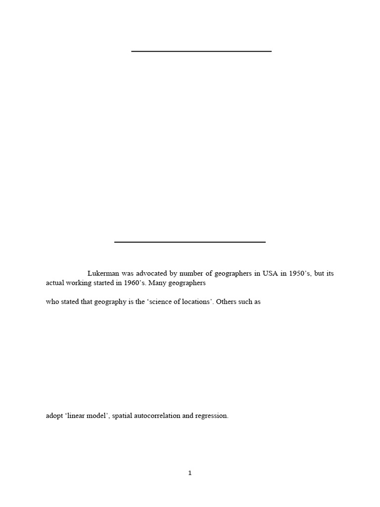 Overview of Locational Analysis in Geography | PDF | Geography ...