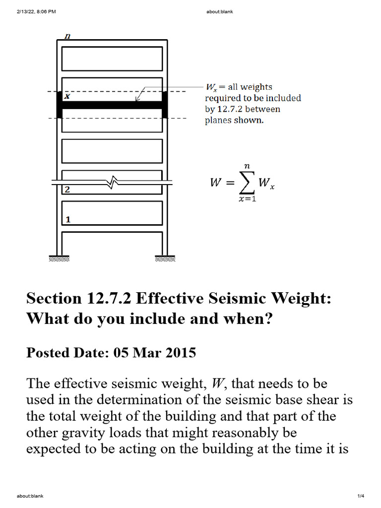 Effective Seismic Weight | PDF | Snow | Seismology