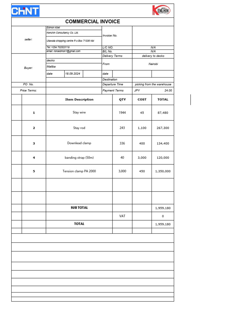 Decko 18.9.2024 | PDF | Invoice | Business
