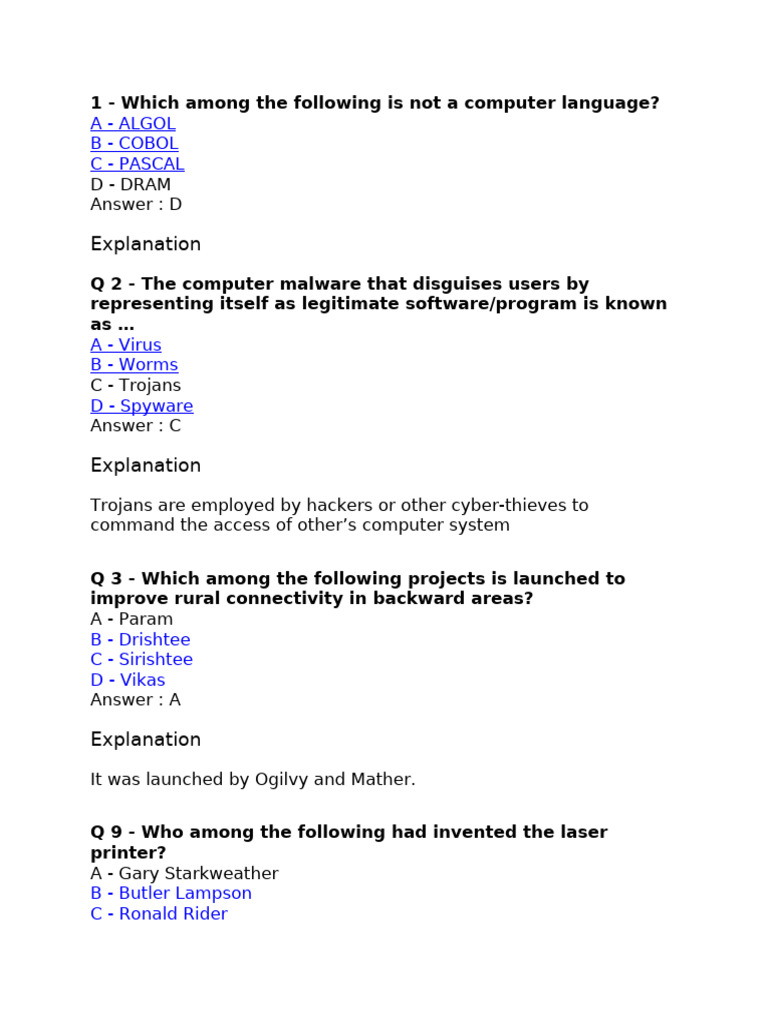 QUIZ | PDF | Ip Address | Computer Network