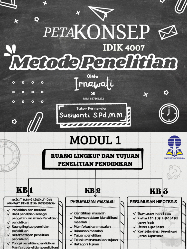 Peta Konsep Metode Penelitian Irnawati 5B 20241027 014225 0000 | PDF