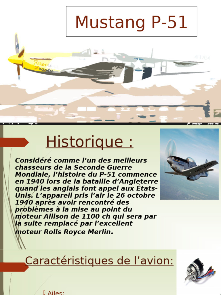 Histoire et caractéristiques du Mustang P-51 | PDF