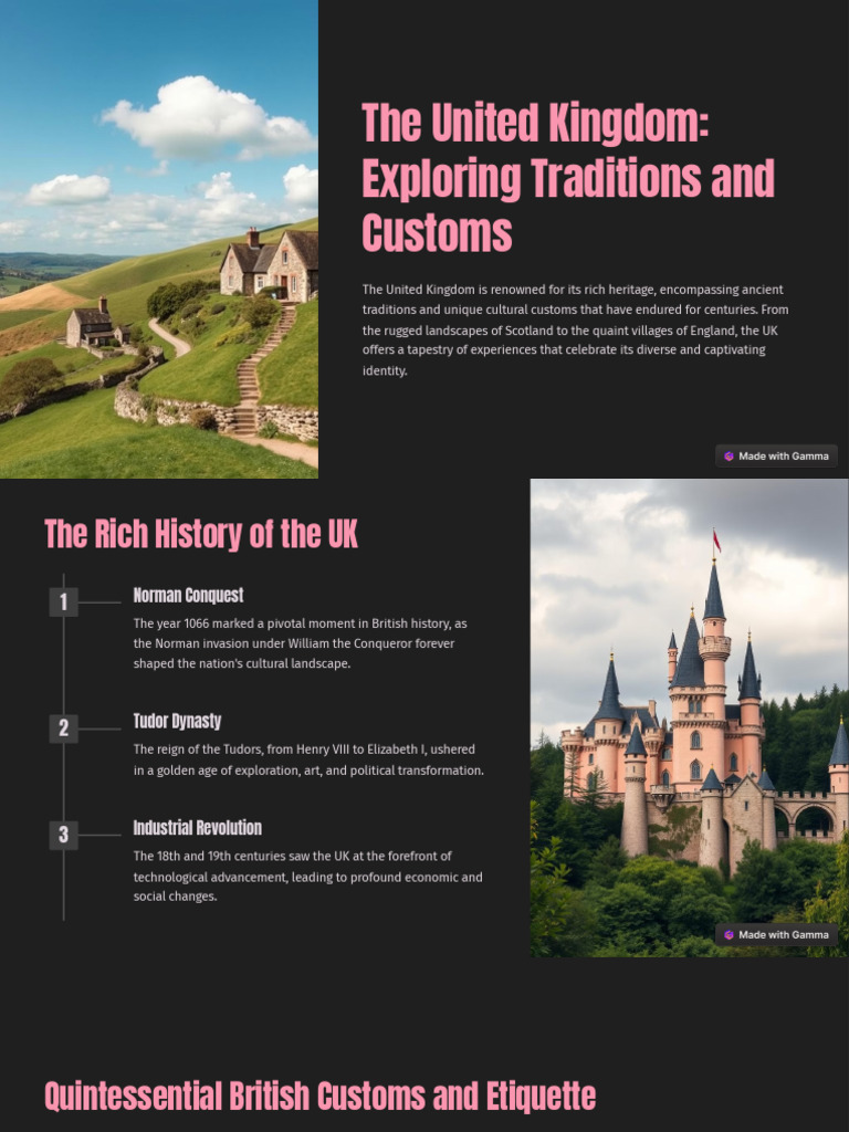 UK Traditions and Cultural Customs | PDF | United Kingdom | England