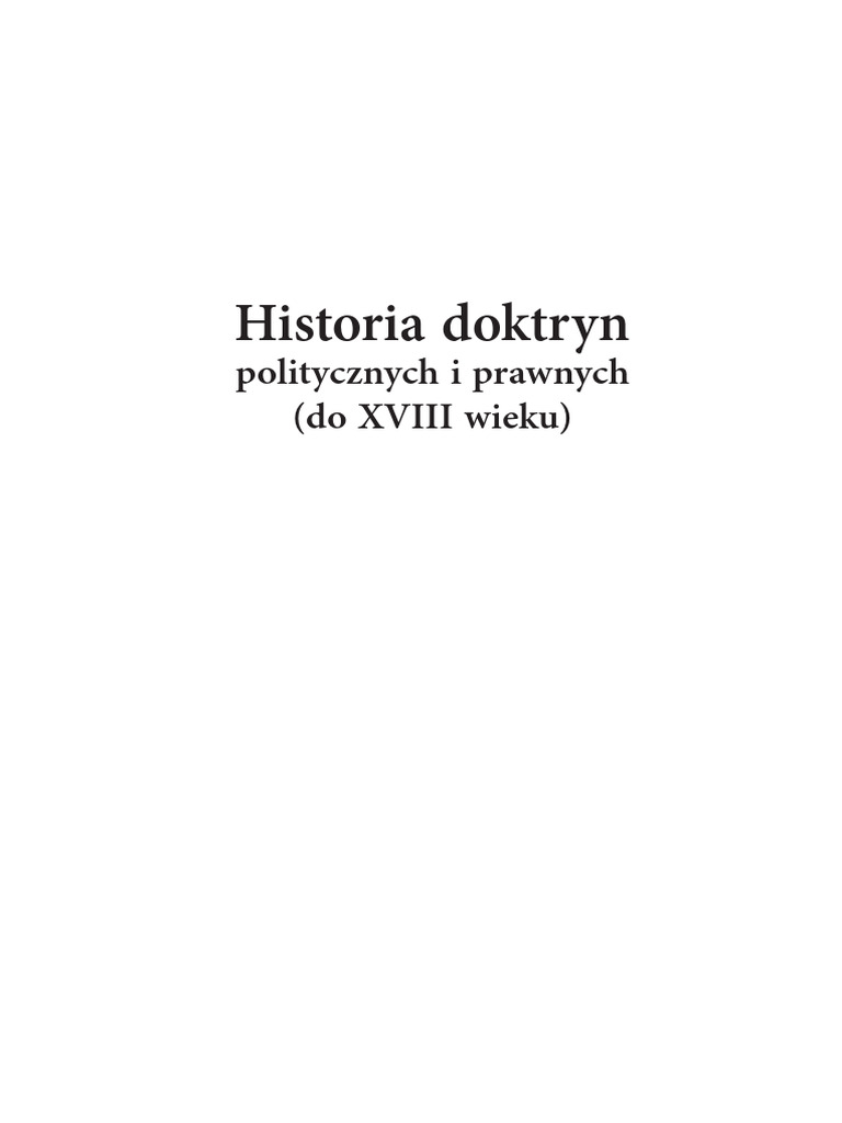 Historia+ Doktryn Politycznych I Prawnych Winnicki Koczan | PDF