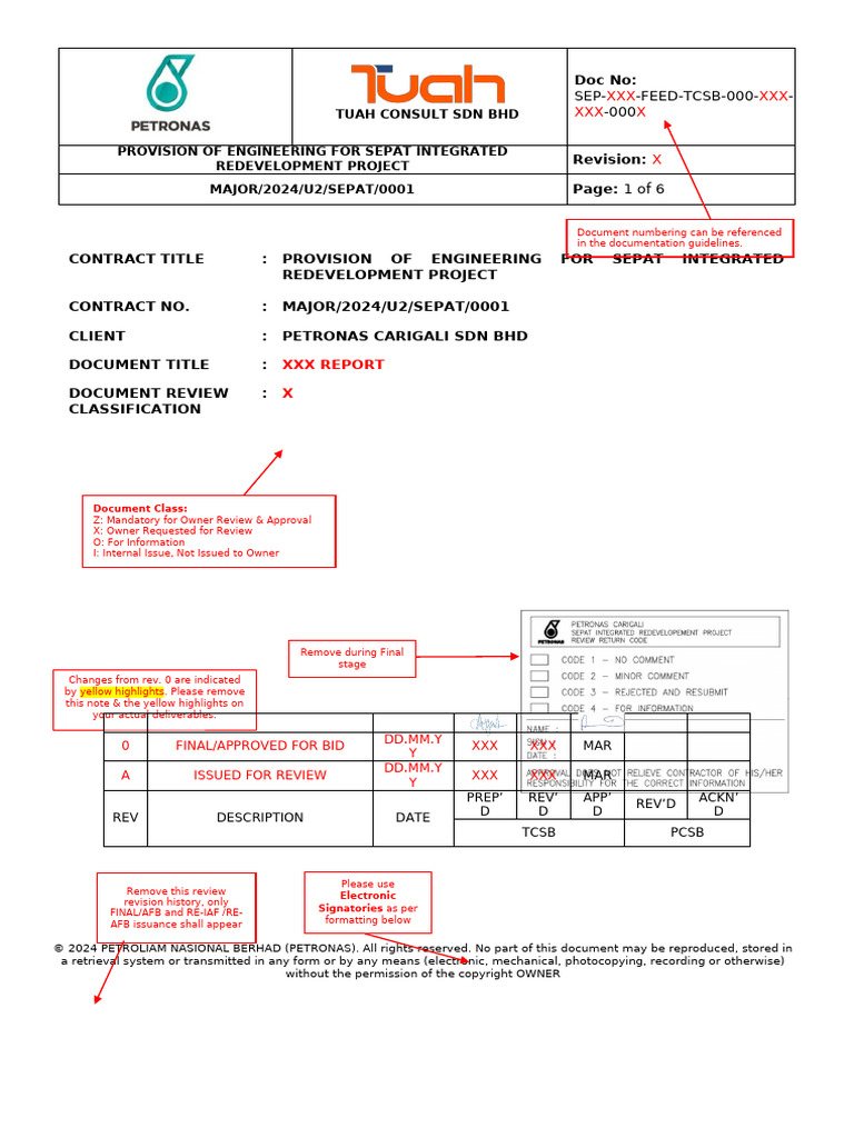 Engineering for Sepat Redevelopment Project | PDF | Specification ...